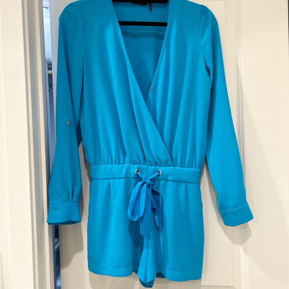 Marciano Teal Long Sleeve Romper
